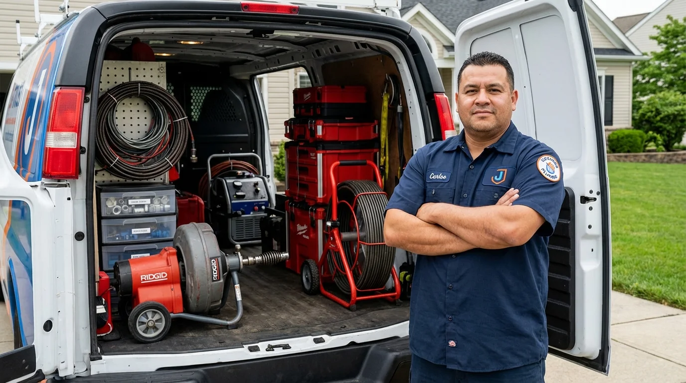 Professional drain cleaning equipment and Johns Plumbing LLC plumber in Alamogordo