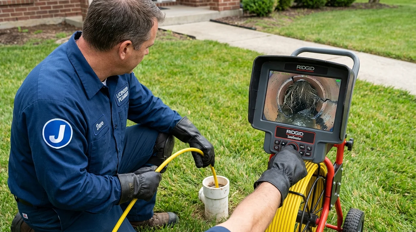 Sewer camera inspection being performed by Johns Plumbing LLC in Alamogordo